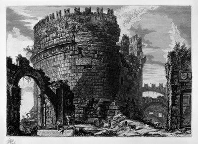 Grabmal von Cecilia Metella von Giovanni Battista Piranesi